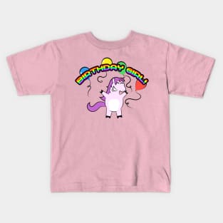 Unicorn Birthday Girl Kids T-Shirt